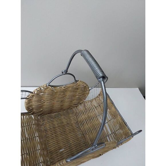 Basket Teapot-shaped Rattan and Metal - Picture 4 of 6
